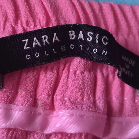 Zara Tapered Pull on Pants Pink Womens Size X Large - Picture 4 of 5